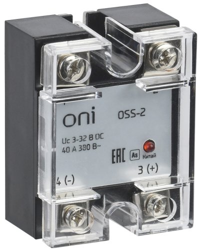 Реле твердотельное IEK ONI OSS-2 40А 380В AC 3-32В DC картинка